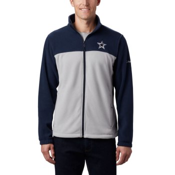 Columbia Flanker III Full Zip Fleece - Dallas Cowboys, Chamarras Azul Marino Grises Para Hombre | 78